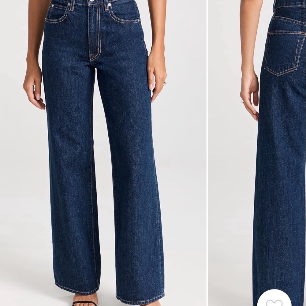 SLVRLAKE “Grace” Dark Blue Wide Leg Jeans